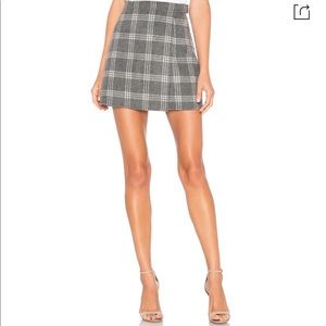 THEORY Westport Plaid Wool & Cashmere Miniskirt In Charcoal Melange Multi